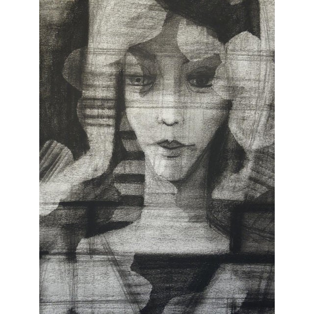Sacha Chimkevitch, Mystery and Feminine Seduction, Original Watercolour & Pastel Drawing For Sale - Image 3 of 6