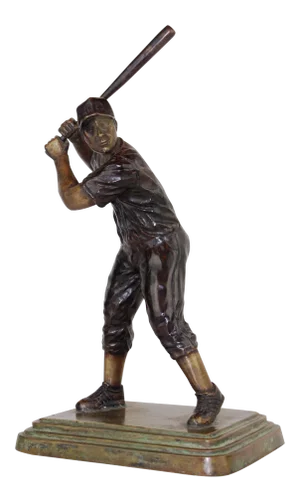 Pasargad DC Solid Cast Verdigris Baseball Figure