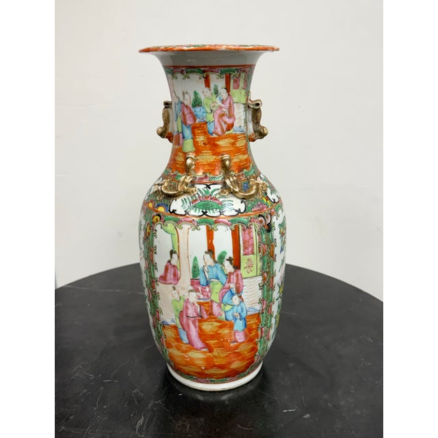 Traditional Rose Medallion Style Porcelain Vase, Vintage For Sale - Image 3 of 12
