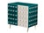 Italian Pair of Glass Bar Cabinet White & Blue Made in Italy Available For Sale - Image 3 of 7