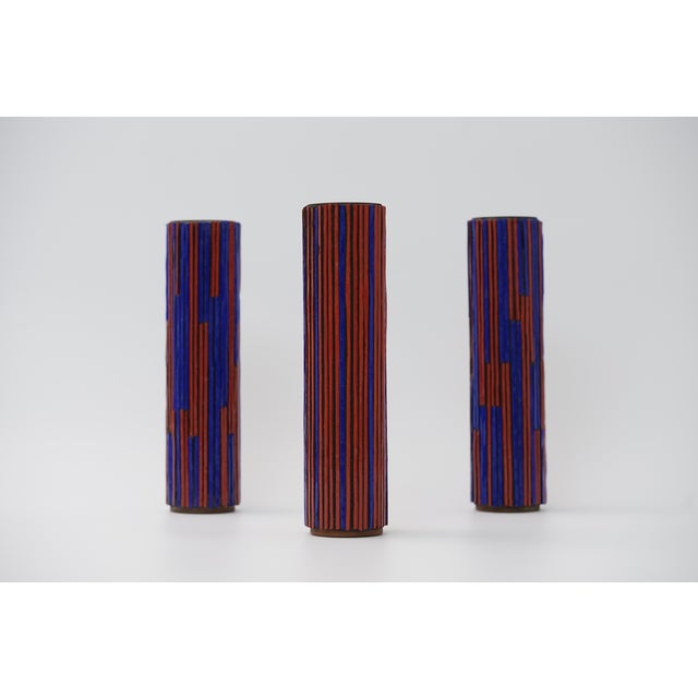 Mid-Century Modern Mosaic Pottery Vases from Ritter, 1960s, Set of 3 For Sale - Image 6 of 14