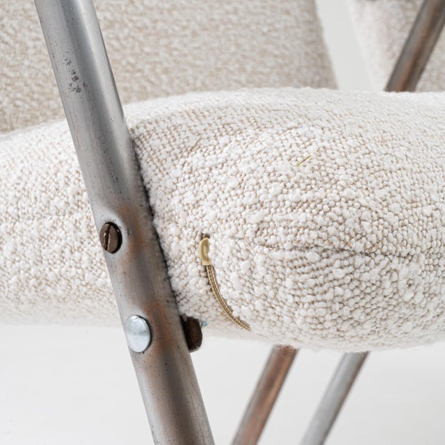 White 20th Century Central European Modern Armchairs, a Pair For Sale - Image 8 of 13