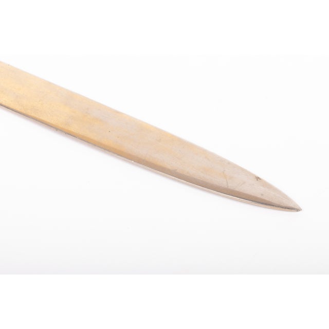 Carl Auböck Leather and Brass Letter Opener from Carl Auböck, Austria, 1960s For Sale - Image 4 of 6