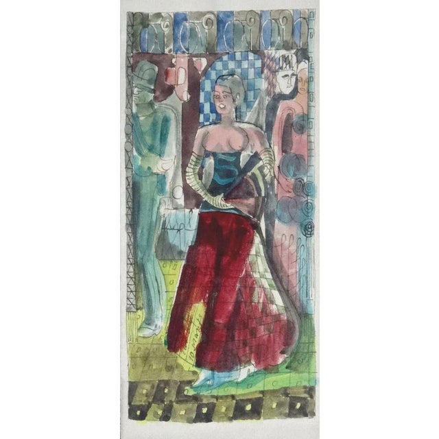 Archaic dancer. 1933, paper, mixed media, 20x9.5 cm adolfs zardins (1890 08 ii riga, latvia – 1967 07 ii jurmala, latvia),...