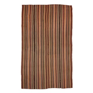 Oversized Vintage Striped Kilim Rug For Sale