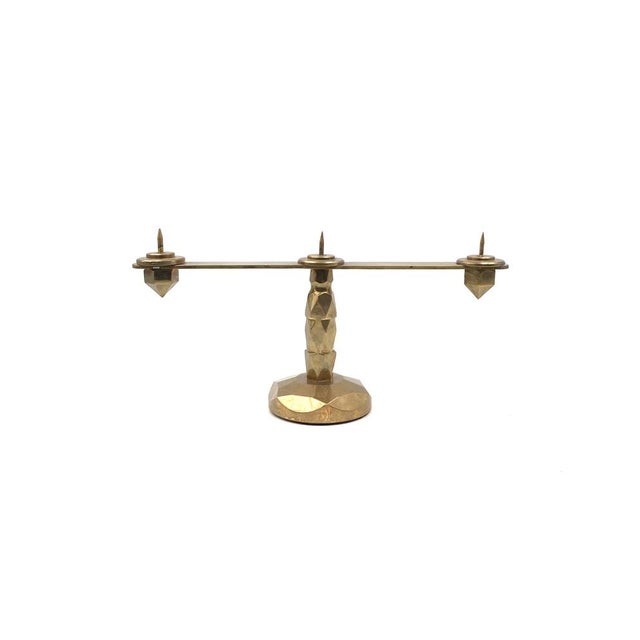 Brutalist Brass Candleholders, 1970, Set of 2 For Sale - Image 17 of 18