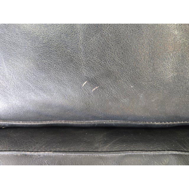 Saporiti Italia Black Leather Sofa by Giovanni Offredi For Sale - Image 10 of 11