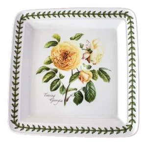 1980s Portmeirion Botanic Garden Square Dinner Plate - Teasing Georgia