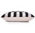 Hand-Knotted Silk Velvet Ikat Lumbar Pillow - 16x24 Black & Silver White For Sale - Image 4 of 8