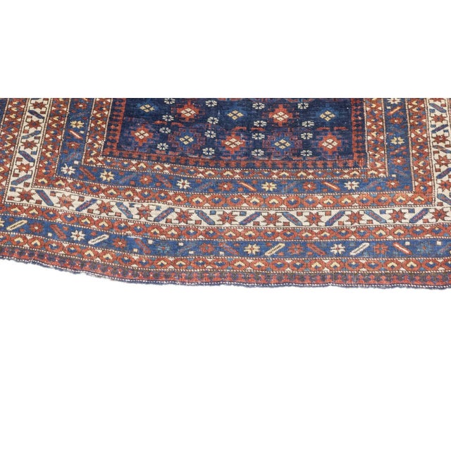 Antique Kuba Rug 4'1'' x 5'9'' For Sale - Image 9 of 12