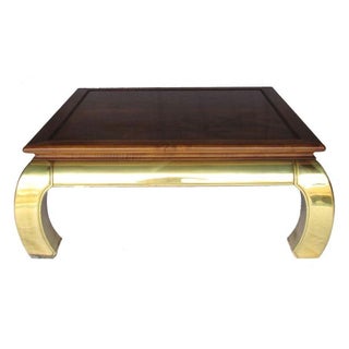 Brass Ming Style Coffee Table For Sale