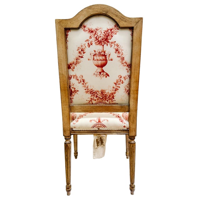 Pair of Louis XVI Style Toile De Jouy Side Chairs by Fournier Paris For Sale - Image 15 of 18
