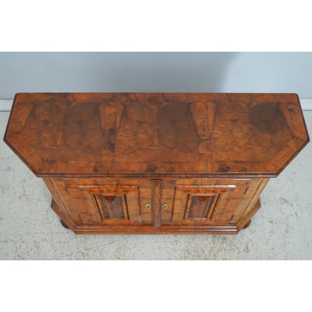 Brown Antique Italian 18th Century Burl Wood 2 Door 2 Drawer Credenza Cabinet For Sale - Image 8 of 18