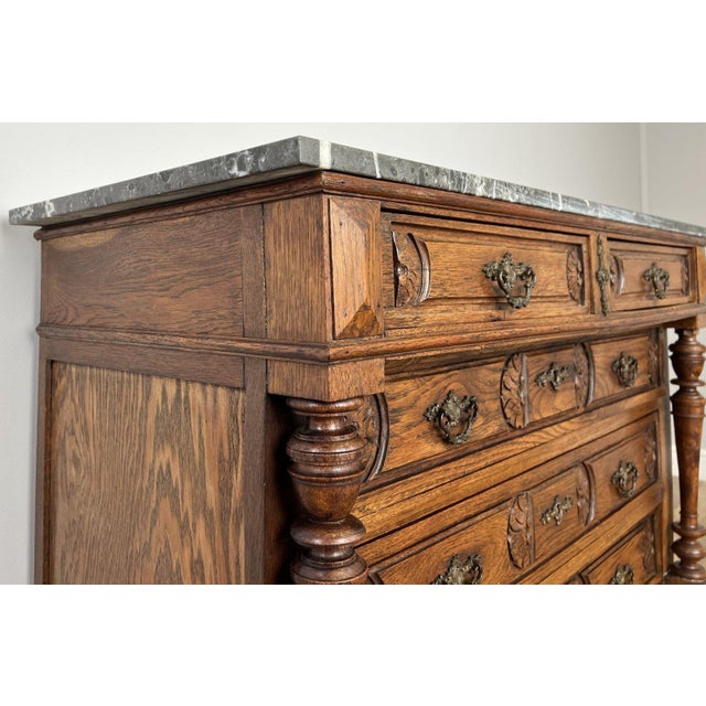 French Style Chest of Drawers with Marble Top For Sale - Image 18 of 18