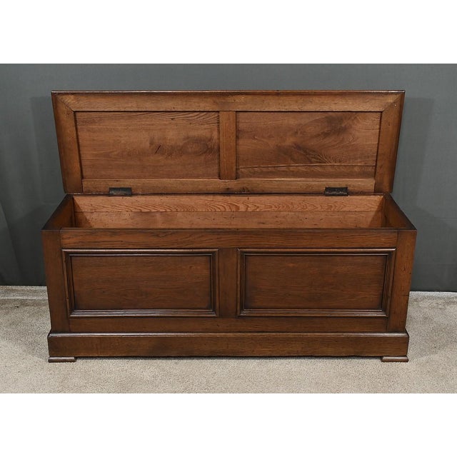Brown Storage Chest in Oak For Sale - Image 8 of 15
