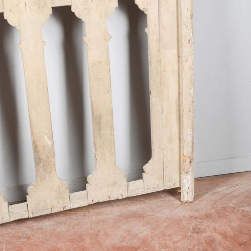 Beige Antique Wooden Balustrade Railing For Sale - Image 8 of 9