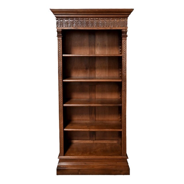 Small Early 20th Century Walnut Bookcase For Sale
