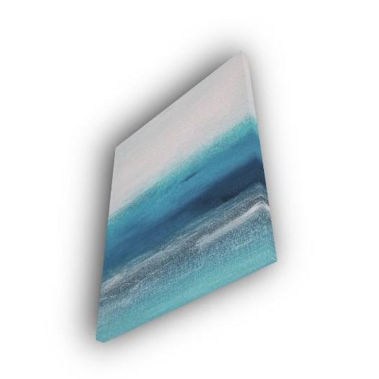 Abstract Abstract Coastal Seascape Original Art Canvas Print For Sale - Image 3 of 5