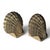 Vintage Hollywood Regency Solid Brass Scallop Shell Bookends - Pair For Sale In Dallas - Image 6 of 9