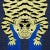 Abstract Sample - Schumacher x Johnson Hartig Jokhang Tiger Velvet Fabric in Blue For Sale - Image 3 of 4