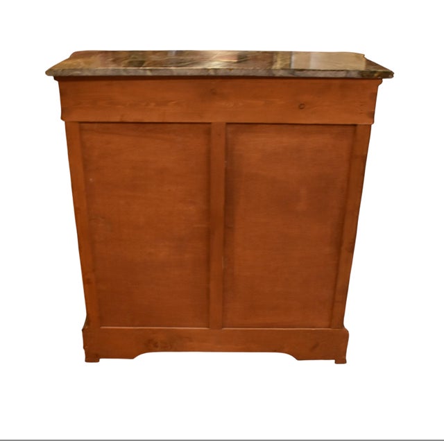 Napoleon III Style Boulle Marquetry Cabinet With Marble Top For Sale - Image 10 of 11