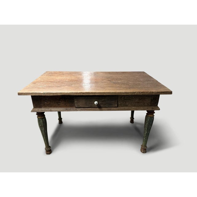 Rare Antique Teak Wood Console or Desk For Sale - Image 18 of 18