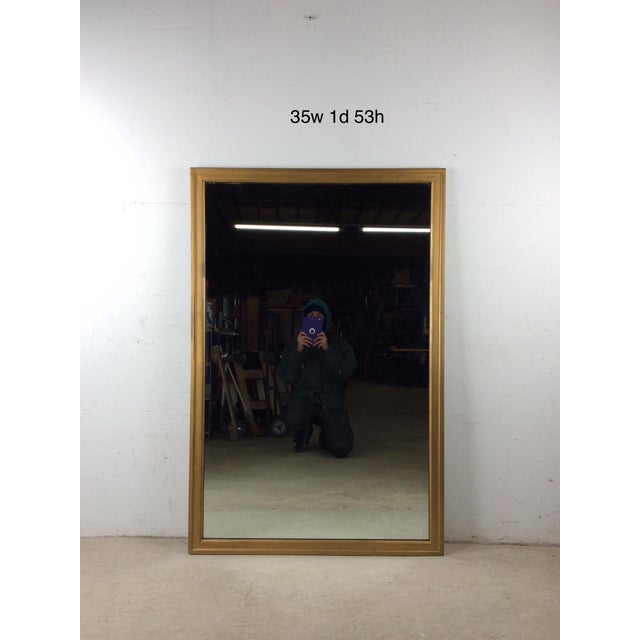 Mid Century Modern Rectangular Wall Mirror With Blonde Wood Frame For Sale - Image 15 of 17