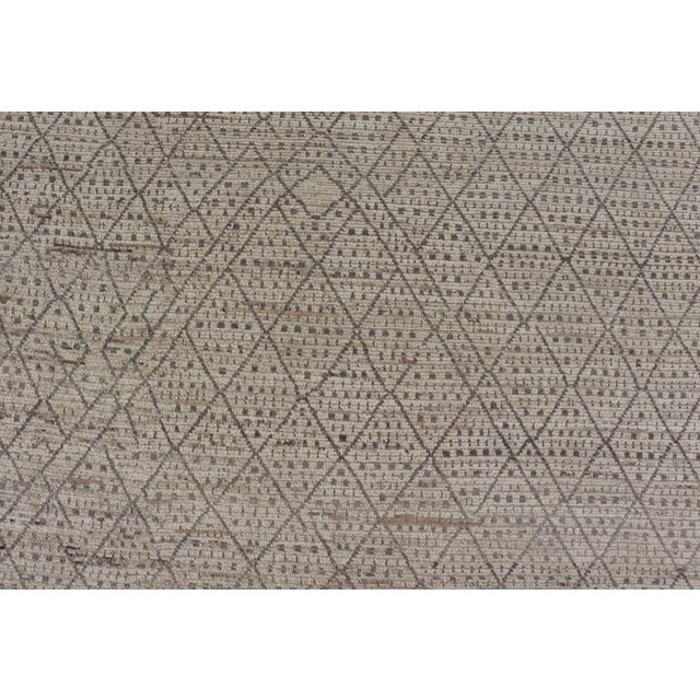 Modern Moroccan Rug in Wool by Keivan Woven Arts 10'5 X 13'10 For Sale In Atlanta - Image 6 of 12