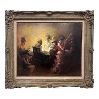 Mid 20th Century Original Oil Painting Signed by William Harnden American Impressionist 1920-1983 For Sale