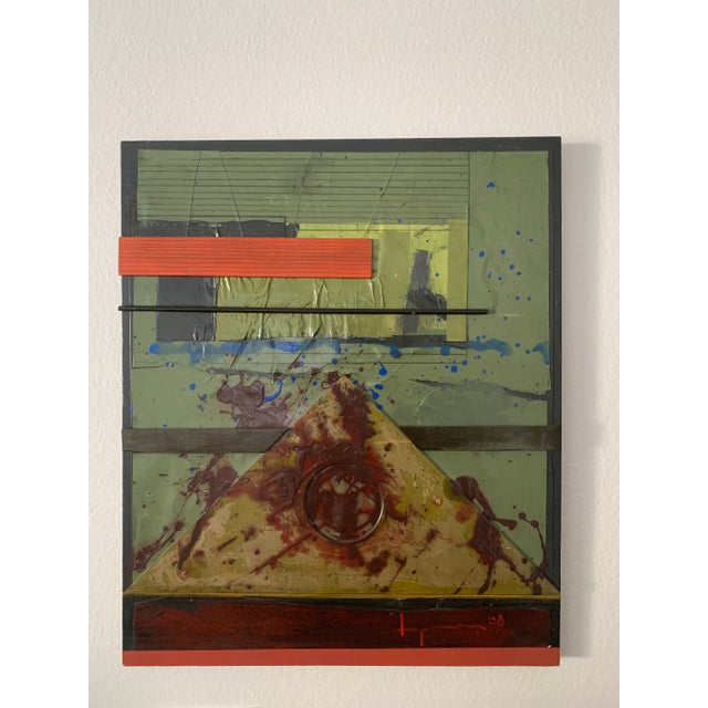 1970s 1970s Abstract Expressionist Mixed-Media Collage For Sale - Image 5 of 5