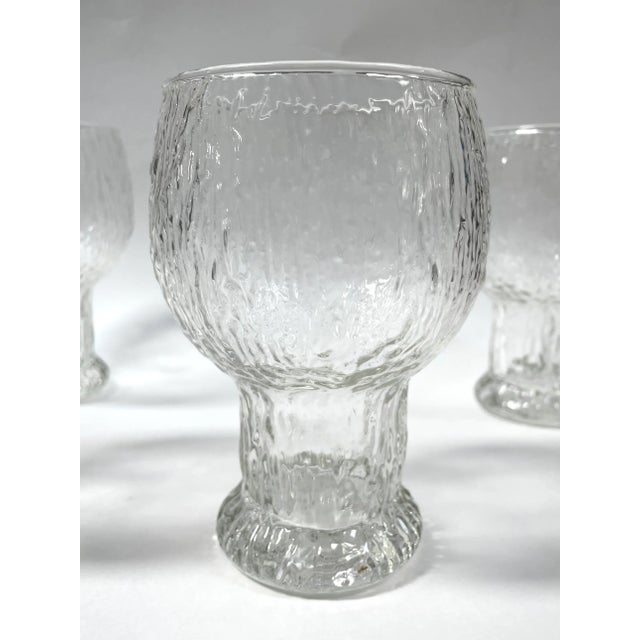 Indiana Glass Company 1970s Scandinavian Modern Style Water Goblets by Indiana Glass - Set of 4 For Sale - Image 4 of 8