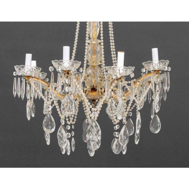 Transparent Italian Crystal Chandelier For Sale - Image 8 of 9
