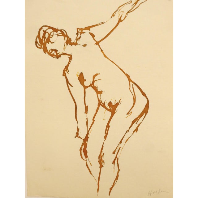 "Dance Movements" Martha Holden Contemporary Ink on Paper Drawing For Sale - Image 4 of 4