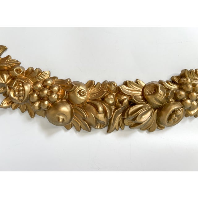20th Century Italian Gold Gilt Resin Fruit Wall Swag For Sale - Image 9 of 10