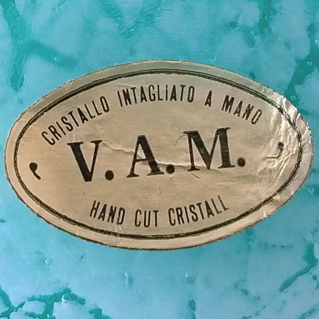 Handcrafted Murano Glass Vase from V.A.M., Italy, 1970s For Sale - Image 6 of 8