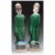 Green Tall Pair Antique Chinese Ming Style Glazed Pottery Tomb Figures of Grooms With Removable Heads For Sale - Image 8 of 10