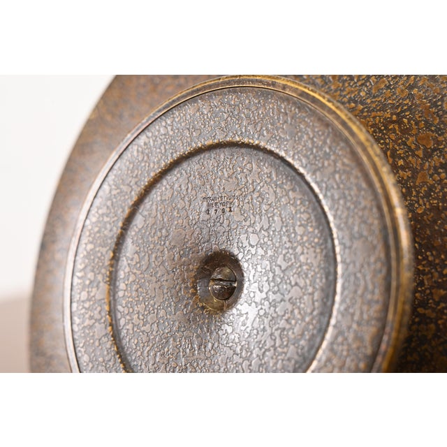 Tiffany Studios New York Bronze Footed Charger Plate or Tray With Greek Key Design For Sale - Image 9 of 11