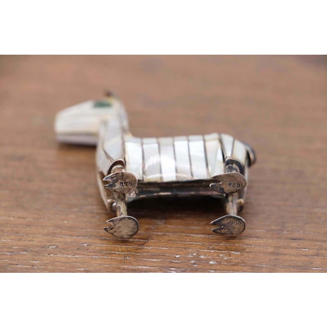 1950s Llama Figurine Sterling Silver and Mother of Pearl For Sale - Image 12 of 12