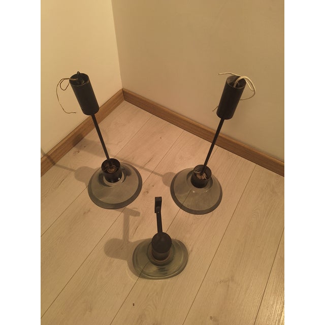 Chandeliers and Wall Lamp in Smoked Glass by Flavio Poli for Seguso, 1960s, Set of 3, in Very Good conditions. Designed...