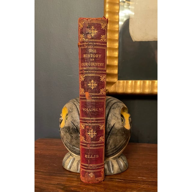 Beautiful Marbled Book for Interior Design. "History of Our Country" - limited edition 341 out of 500. From 1900. Dramatic...