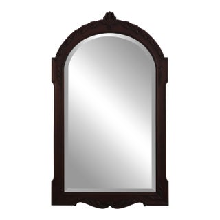 Henkel Harris Carved Mahogany Dome Top Wall Mirror For Sale