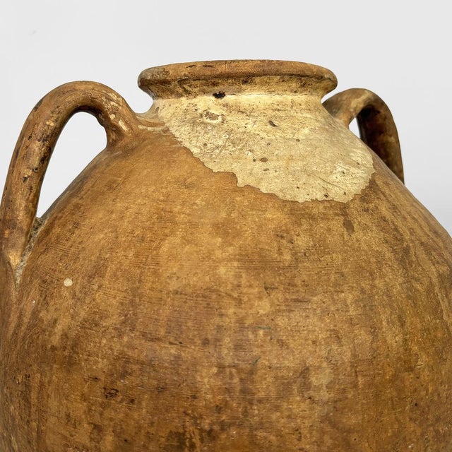 Mid-Century Terracotta Jar Vase with Handles, 1950s For Sale - Image 10 of 18
