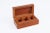 Rectangular Treen Wood Box with three divided compartments inside. Excellent condition.