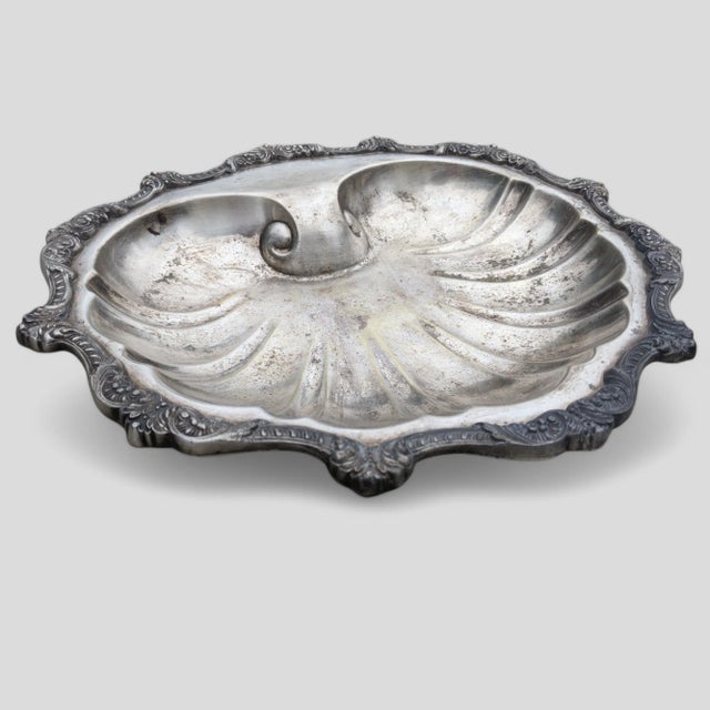 Mid Century Scalloped Clamshell Serving Dish The Perfect Serving Piece to fill with Crushed Ice holding your Chilled...