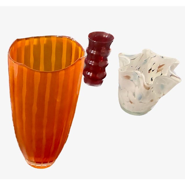 Mid-Century Cased Art Glass Vessel (C. 1970) – Tangerine & Clear For Sale In Atlanta - Image 6 of 6