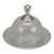 Glass Domed Plate With Etched Neoclassical Design and Sterling Knob For Sale