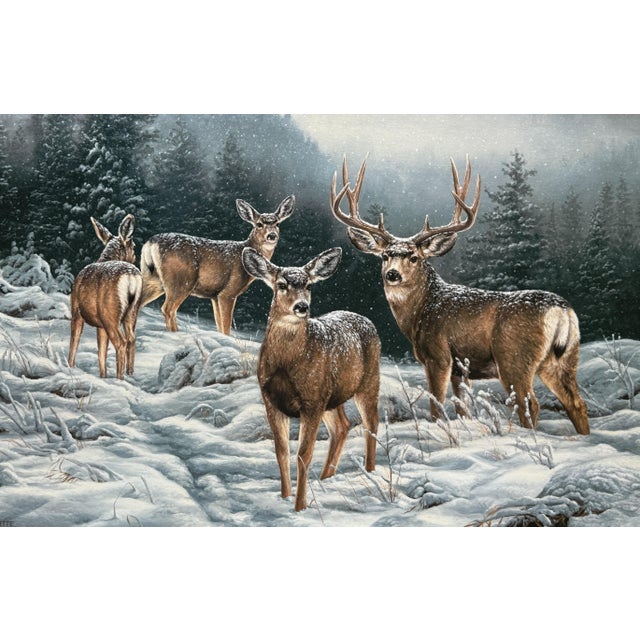 Broken Silence - Mule Deer by Rosemary Millette - S/N Lithograph - Signed - MINT COA Print #11/1500 "Ever watchful for...