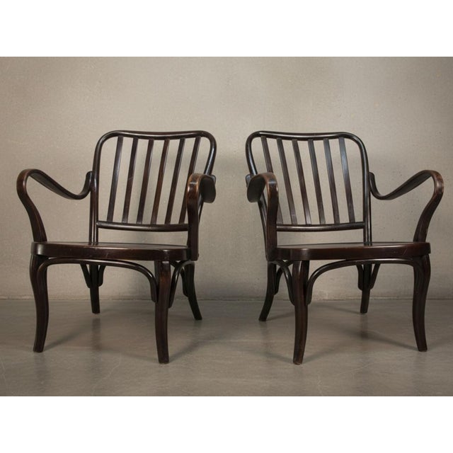 Pair of legendary bentwood armchairs Model No. 752, designed in 1933 by Josef Frank for Thonet. These iconic pieces...