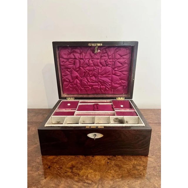 Victorian Rosewood Jewelery Box, 1860s For Sale - Image 3 of 8