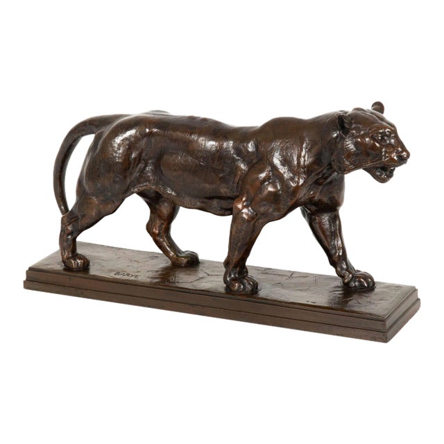 French 1880s Bronze Sculpture “Tiger Walking” by Antoine-Louis Barye For Sale